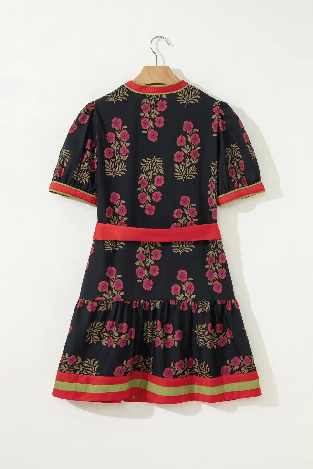 Floral Printed Button Front Mini Dress