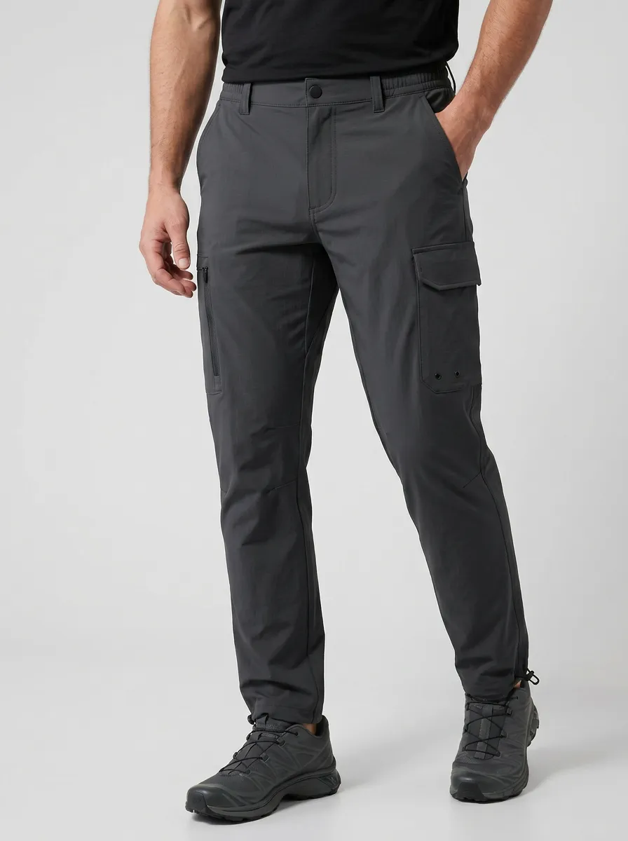 Men's Multi-Pocket Quick-Dry Active Tapered-Leg Cargo Pants