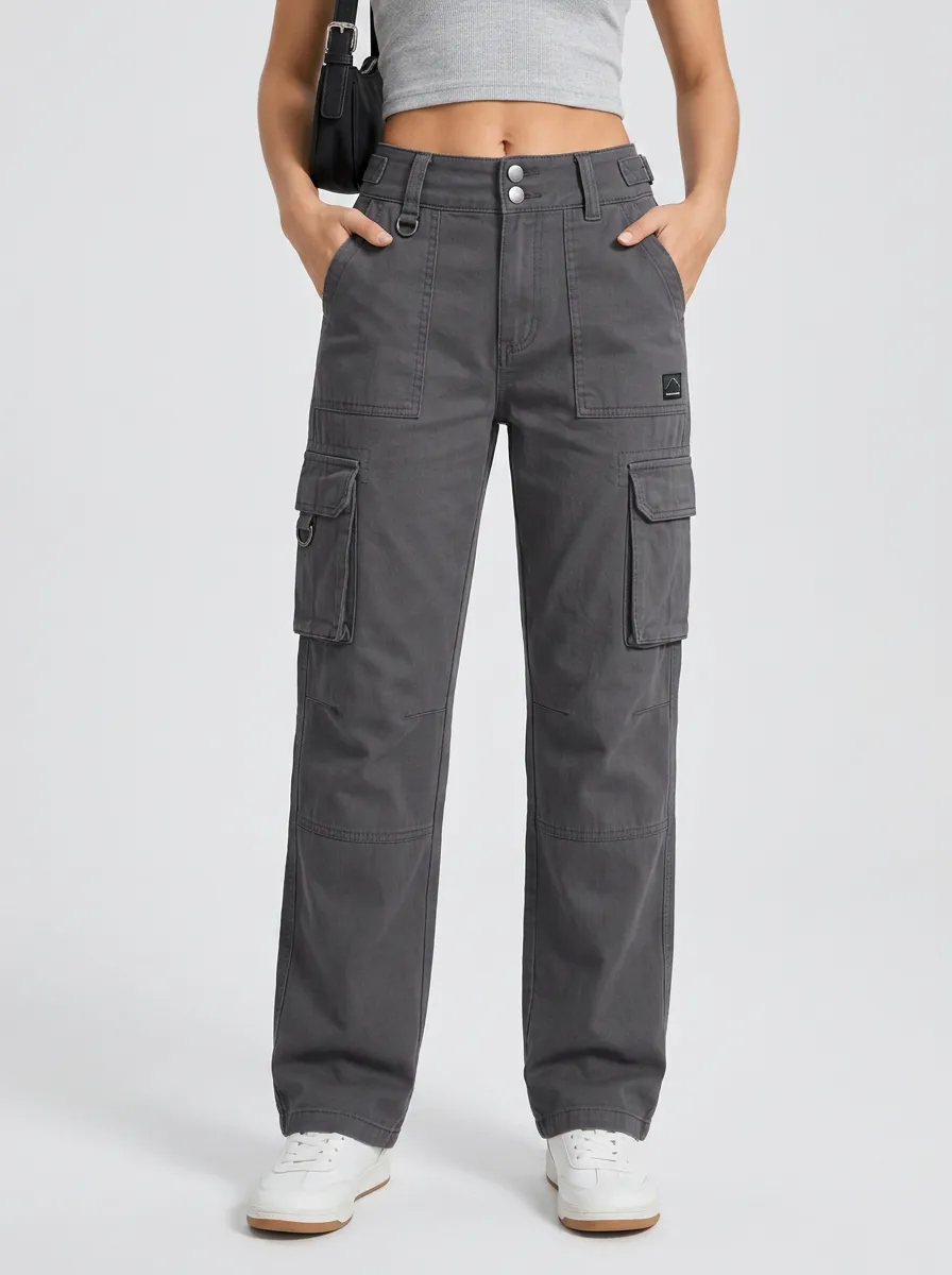 Women's Multi-Pocket Streetwear Trail Casual Straight Pants
