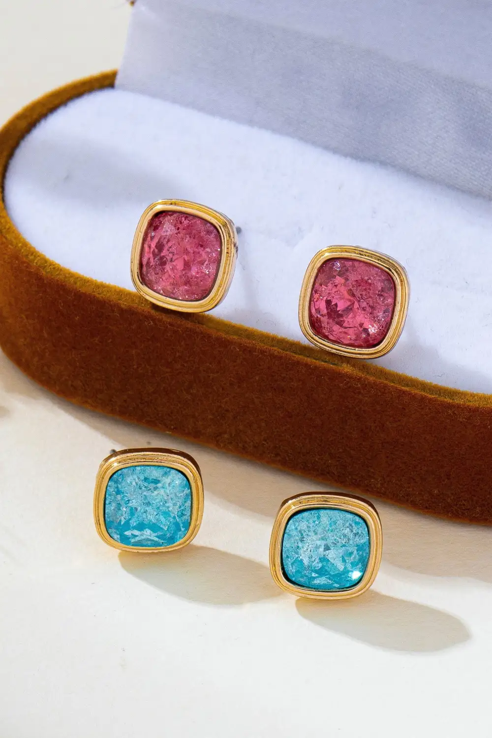 Cushion Cut Aqua Fuchsia Shimmer