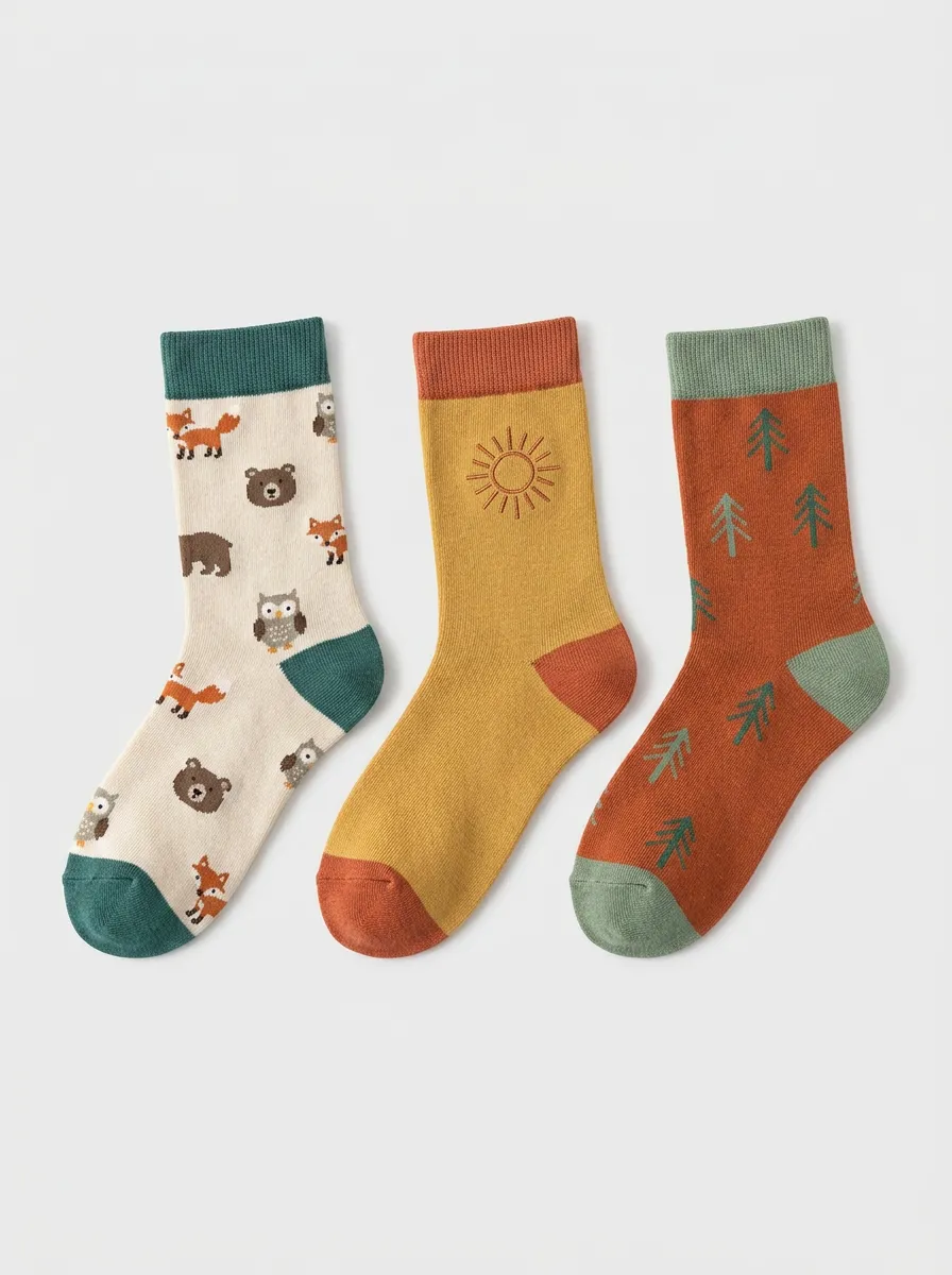 Everyday Forest Women's Three-Pair Crew Socks