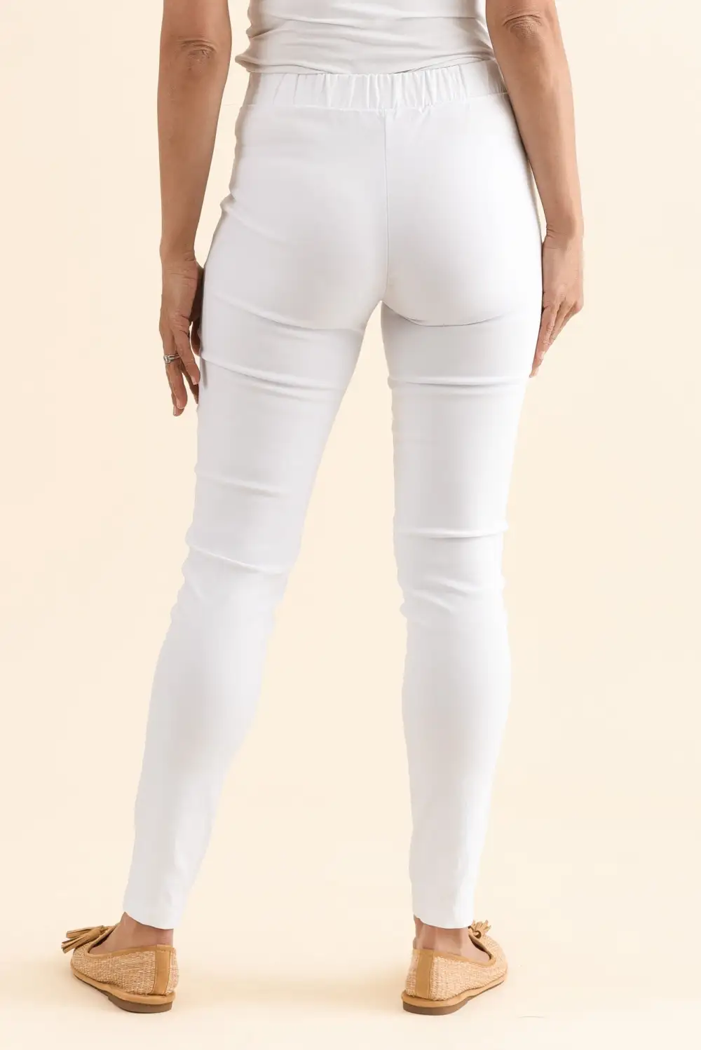 Viscose High Rise Pull On Pants