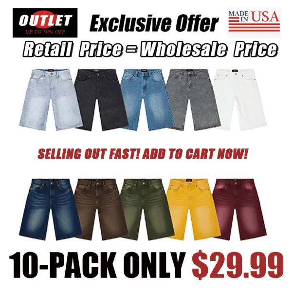 Victory Peak Loose Denim Shorts