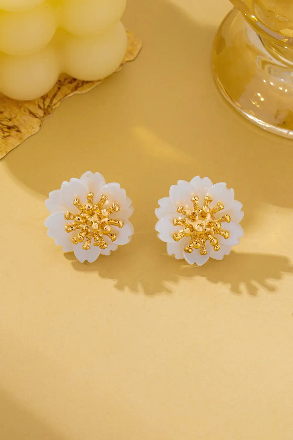 Layered Cherry Blossom Stud arrings