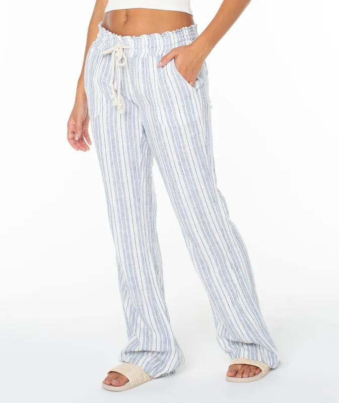 Relaxed Rib Waist Casual Pants