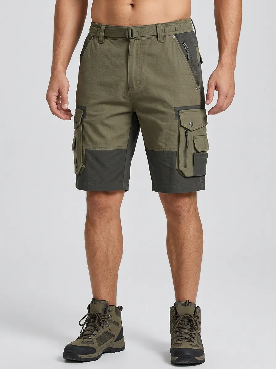Men's Outdoor Hiking Multi-Pocket Cargo Shorts