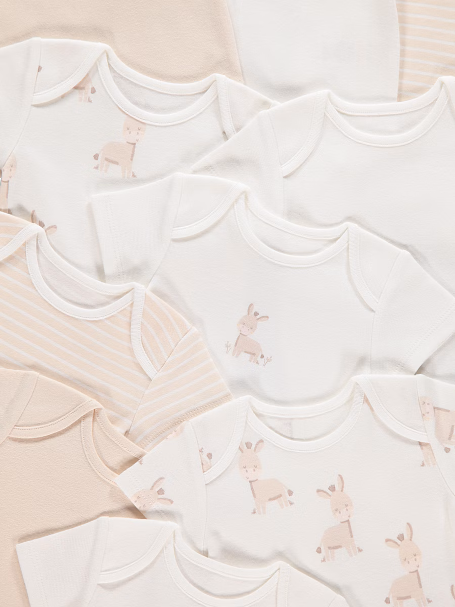 Neutral Donkey Bodysuits 10 Pack detail 1