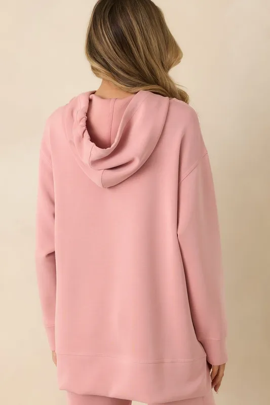 Powder Pink Hoodie Sweatshirt
