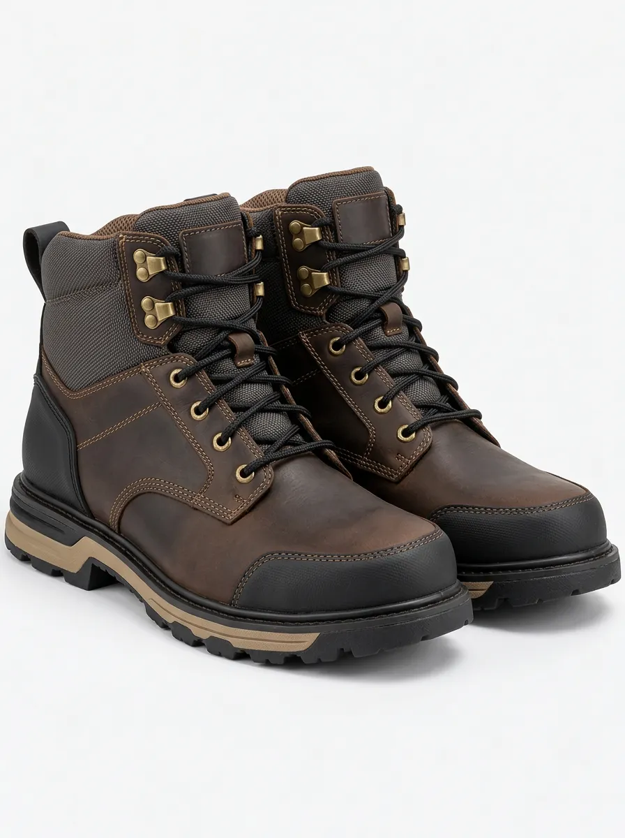 Men's Construction Style Waterproof Work Boot Style