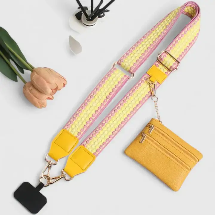 Wide Strap Twill Handbag