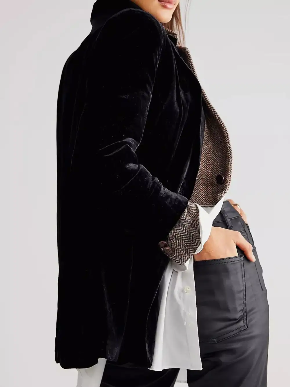 Lapel Collar Button Up Blazer Easy Layering Piece
