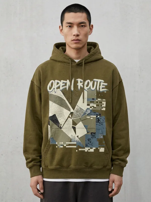 Outdoor Geometric Men's Graphic Hoodie