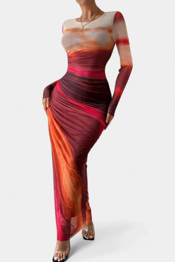 Cape Maxi Dress