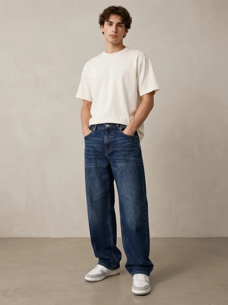 Men's Utility Cut Loose Fit Jeans