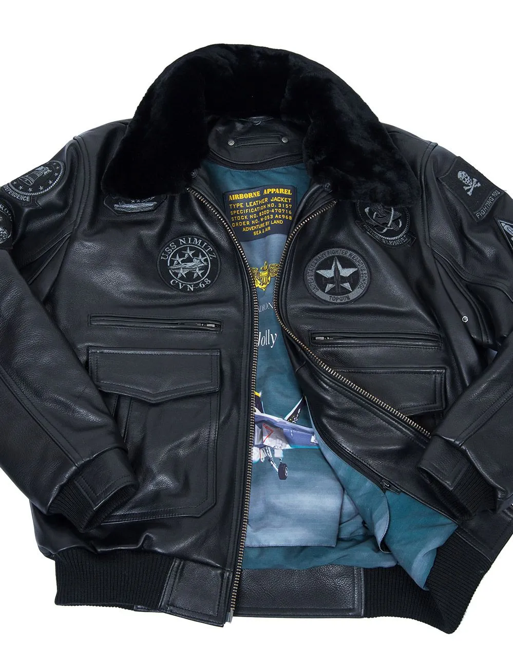Soft Touch Faux Leather Bomber Jacket