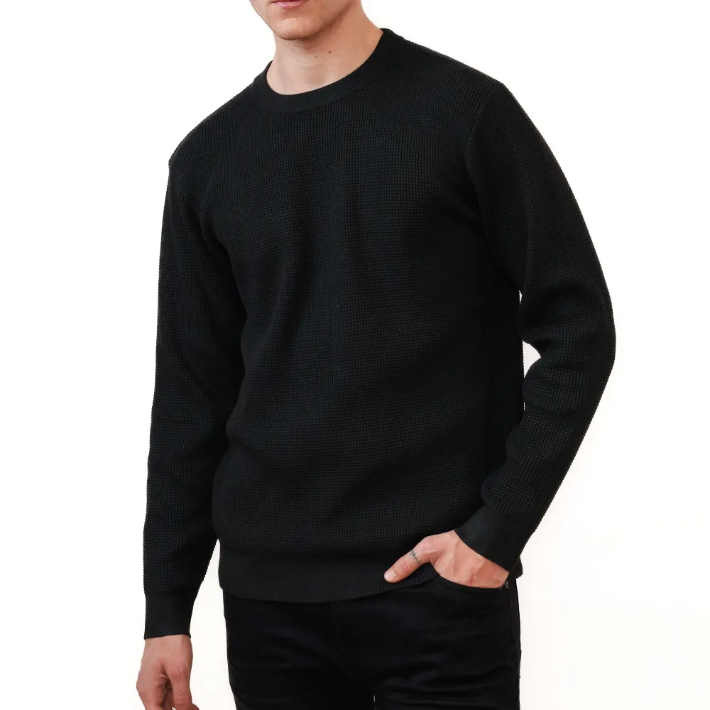 Modern Regular Fit Ribbed Crew Neck Sweater