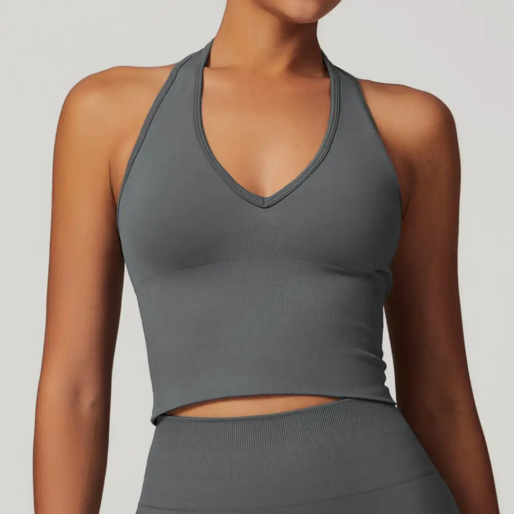 LuxeFeel Seamless Halter Sports Bra