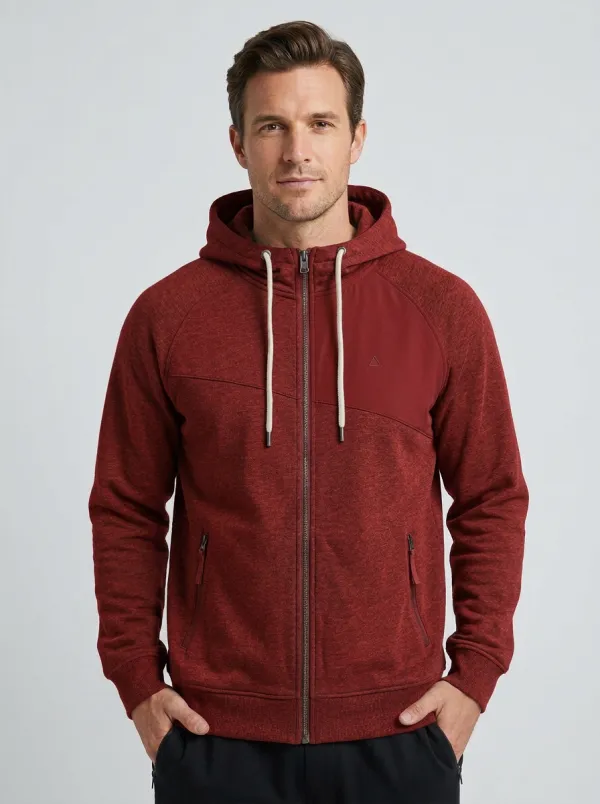 Men's Performance Inspired Hooded Zip-Up Sports Jacket