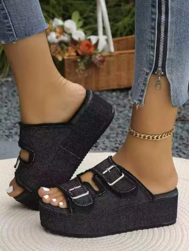 Contemporary Wedge Heeled Sandals