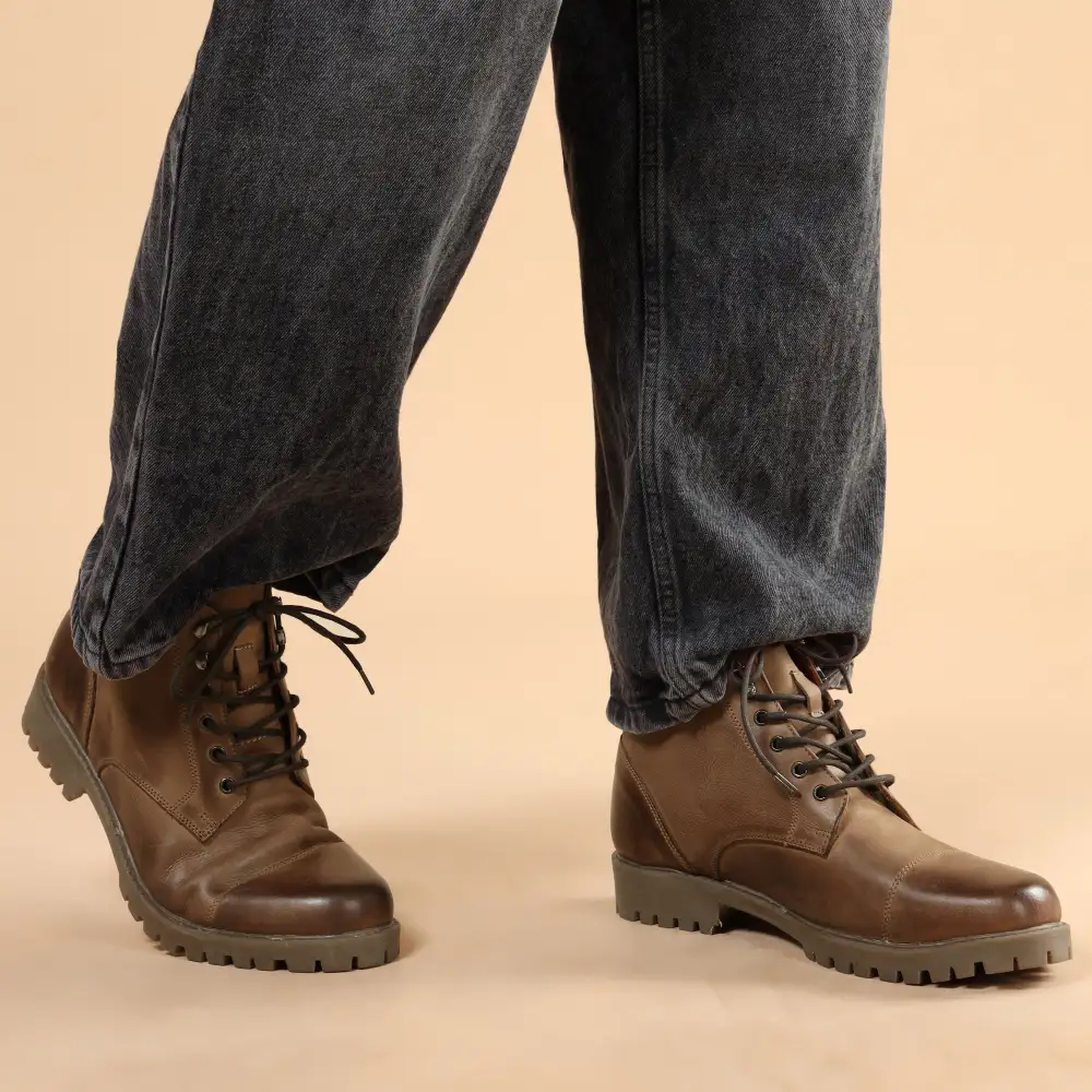 Men's Cap Toe Leather Everyday Boots