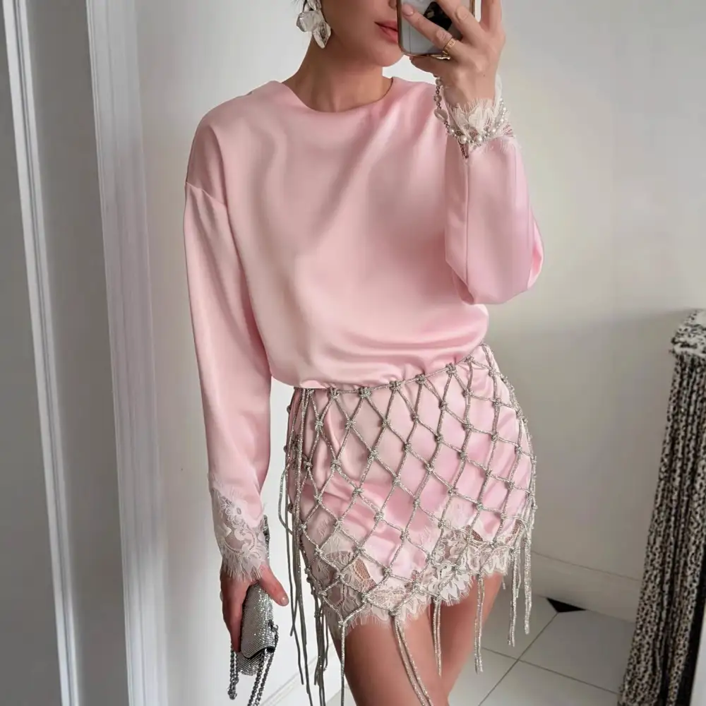 Women's Lace Round-Neck T-Shirt