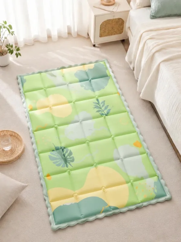 Botanical Abstract Leaves Print Cooling Mat