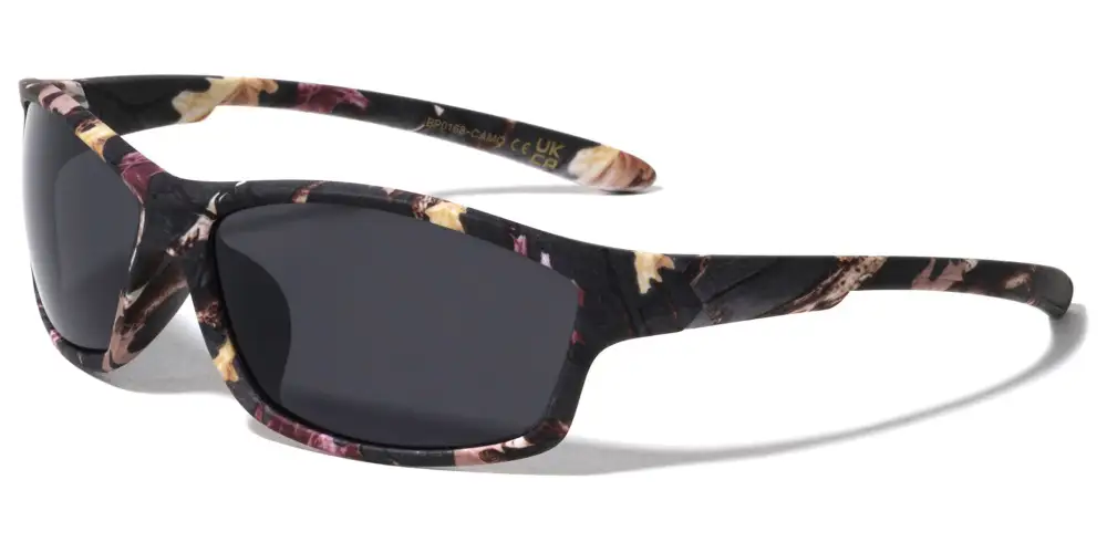 Refined Camouflage Sport Wrap Sunglasses