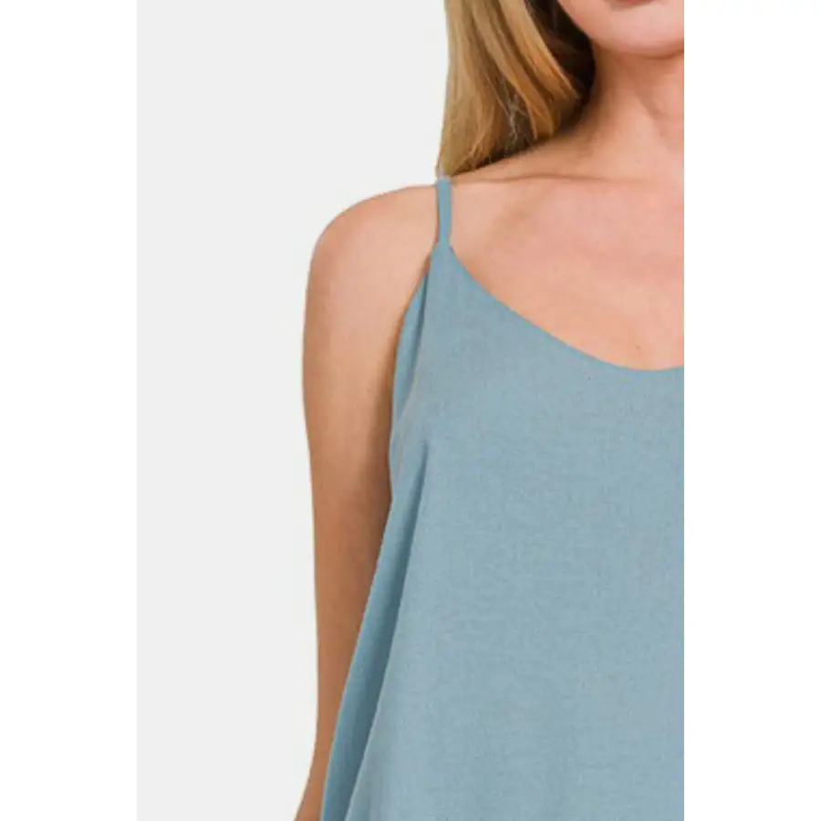 Two Layered Spaghetti Strap Camisole Top