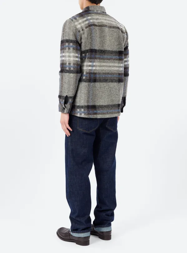 Men's Button Front Wool Blend Overshirt