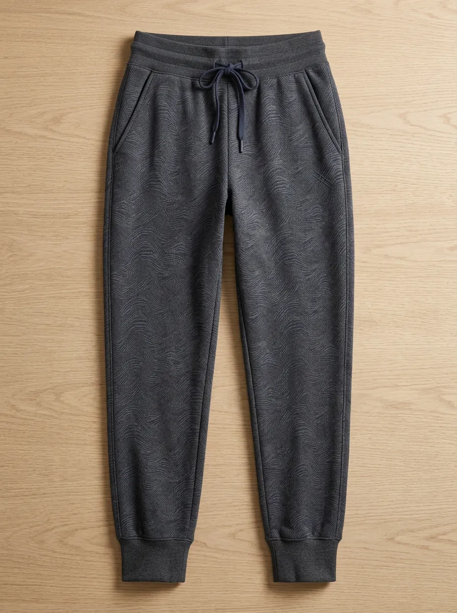 Women's Athletic Wavy Texture Pattern Printed Joggers