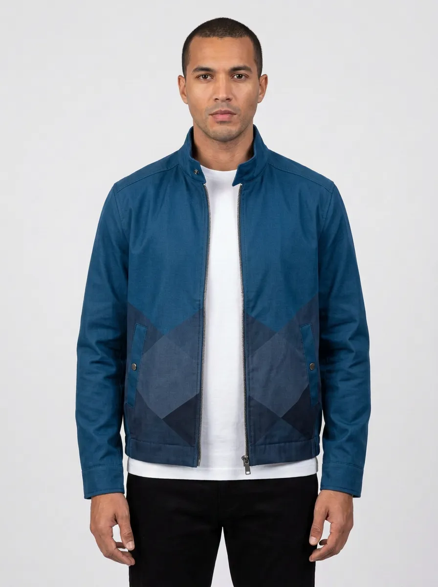 Geometric Colorblock Jacket