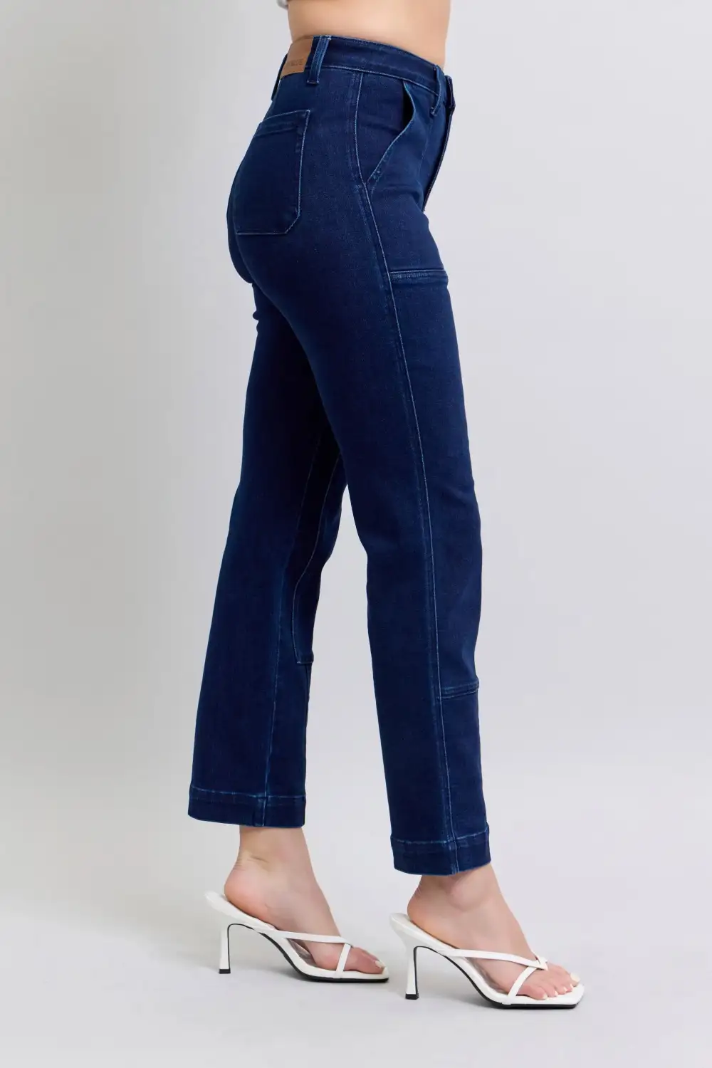 Relaxed Straight Leg Denim Jeans