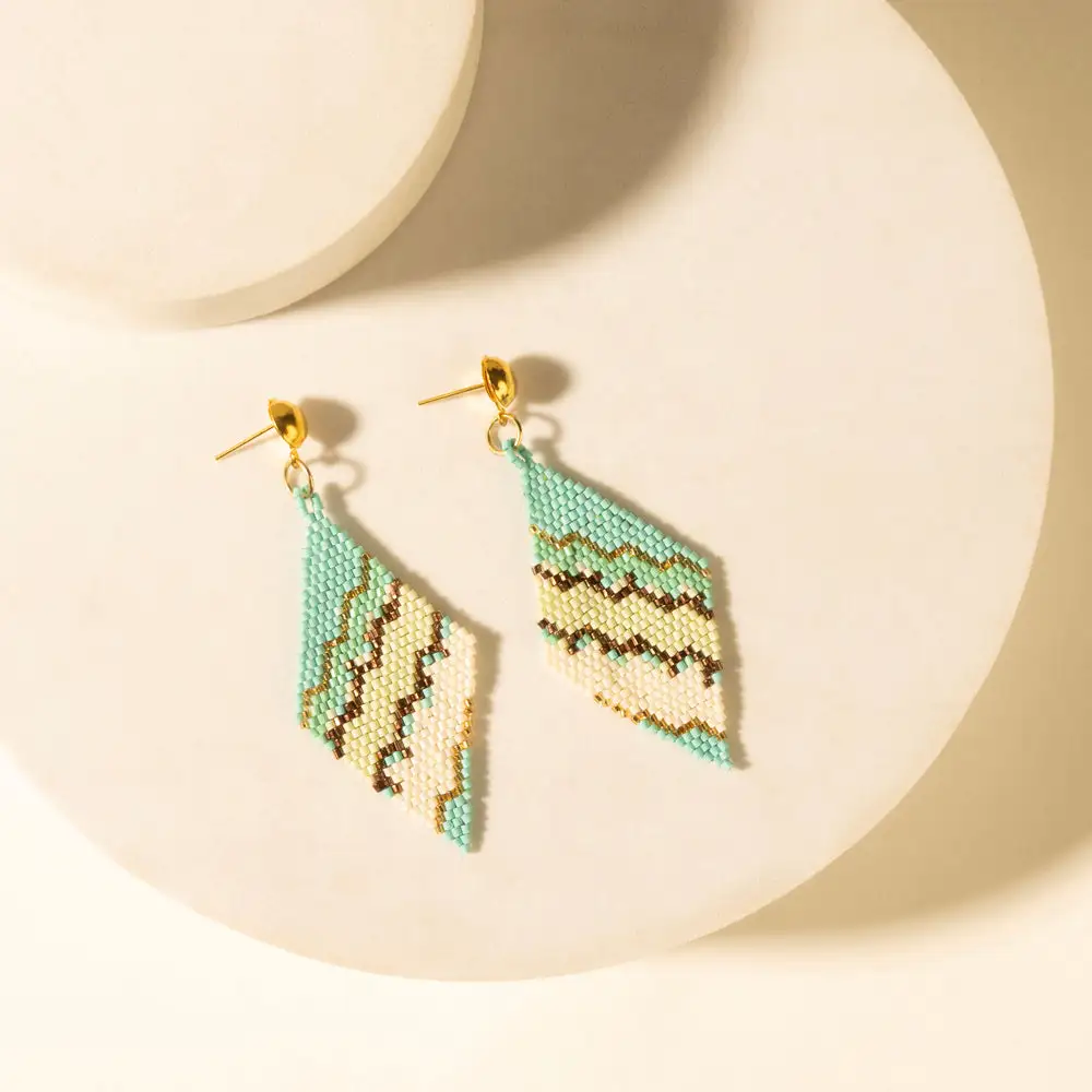 Modern Radiant Artful Cactus Earrings