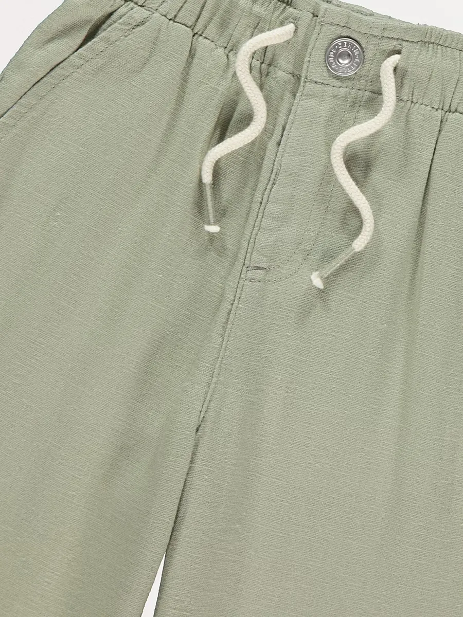 Sage Green Trousers with Linen
