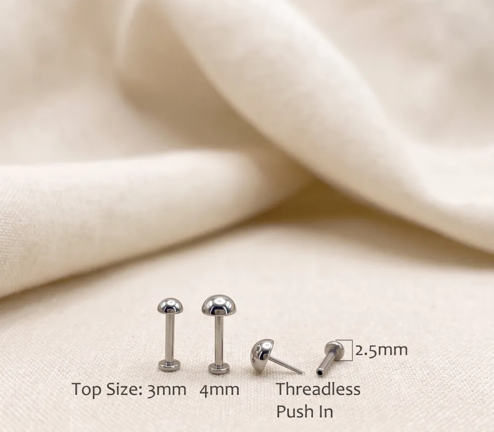 Delicate Titanium Labret Stud