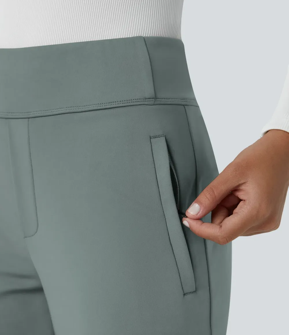  DayStretch Mid Rise Side Zipper Pocket Work Flare Pants