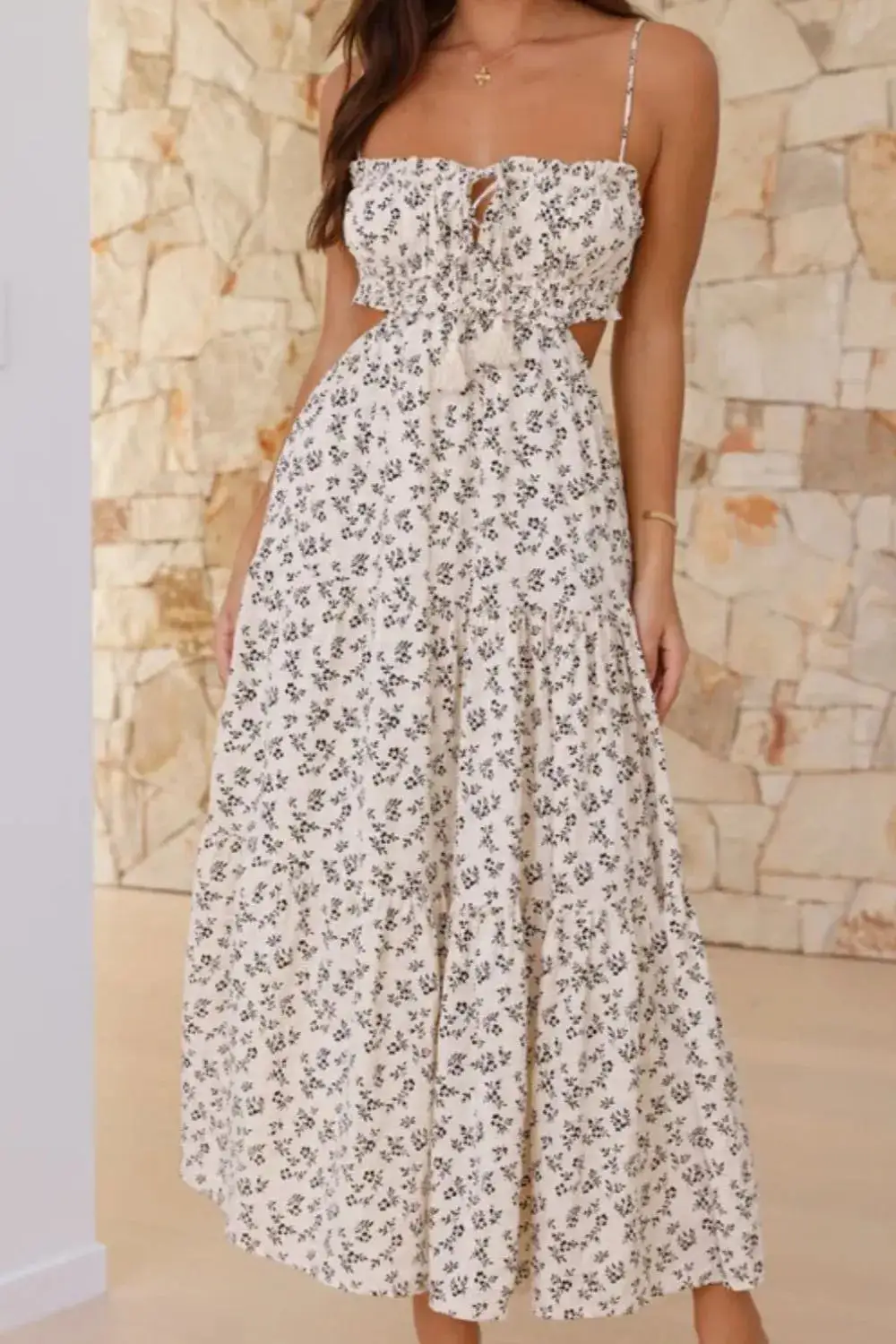 Soft Midi Cutout Dress