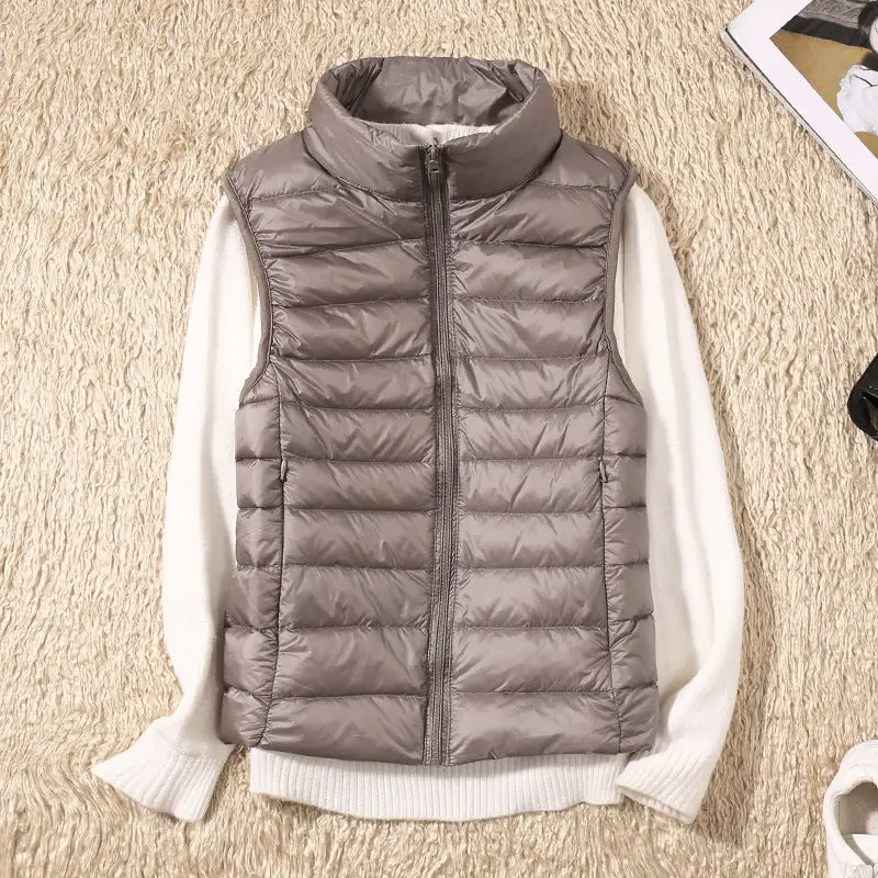 Women's Waterproof Vest With Duck Down and Jacket