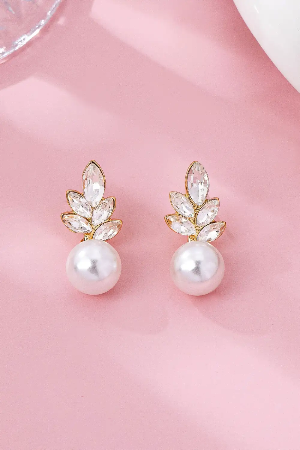 Glass Crystal Cluster Teardrop Pearl