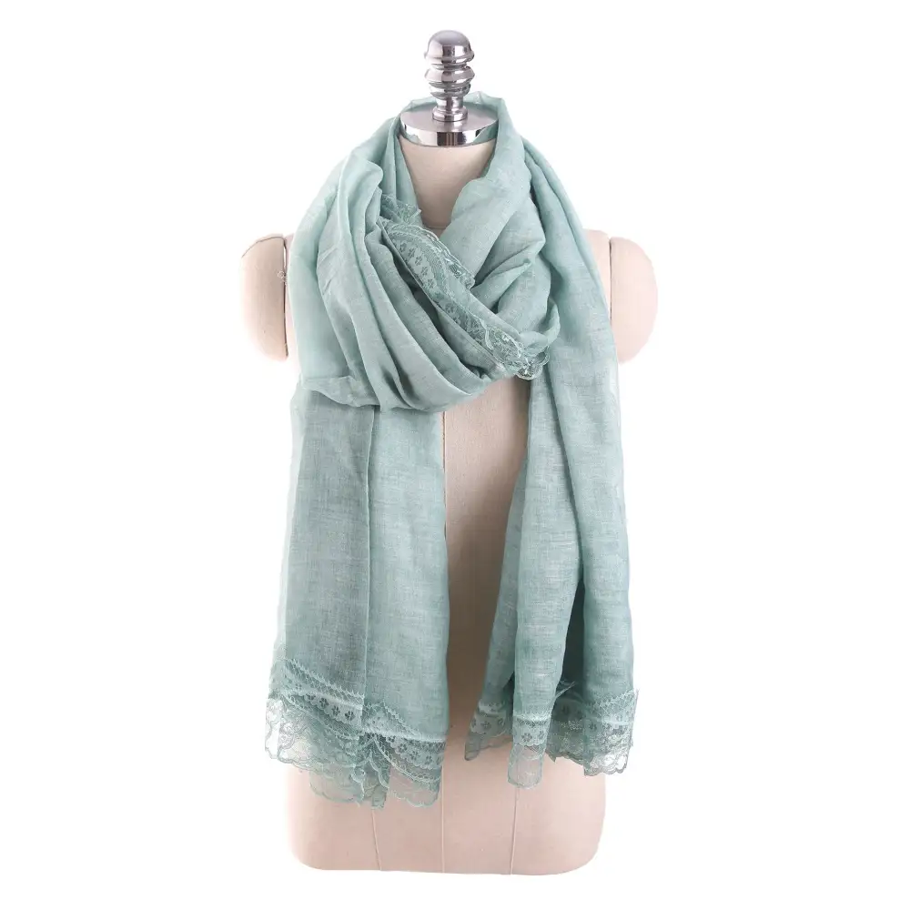 Lightweight Lace Linen Scarf