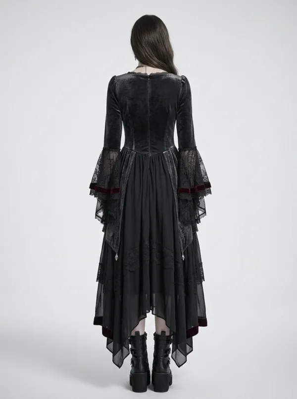 Victorian-Inspired Victorian Lace Embroidered Statement Women's Gothic Dress