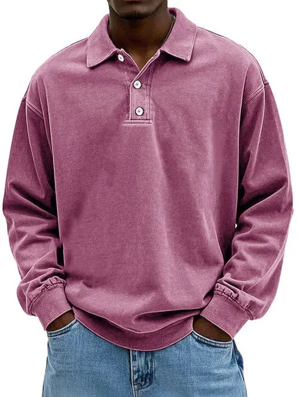 Vintage Long Sleeve Polo Shirt
