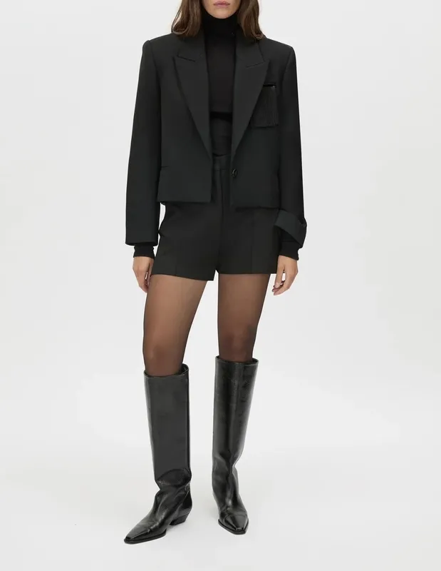 Black Tailored Shorts