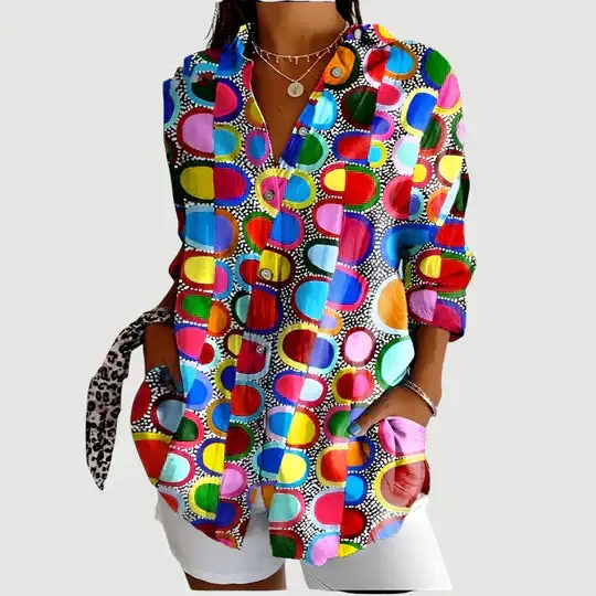  Statement Print Button Down Shirt