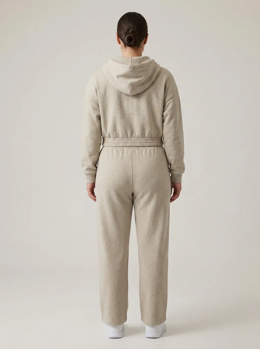 Studio Active-Look Women's Cropped Zip-Up Hoodie Jogger Active Set