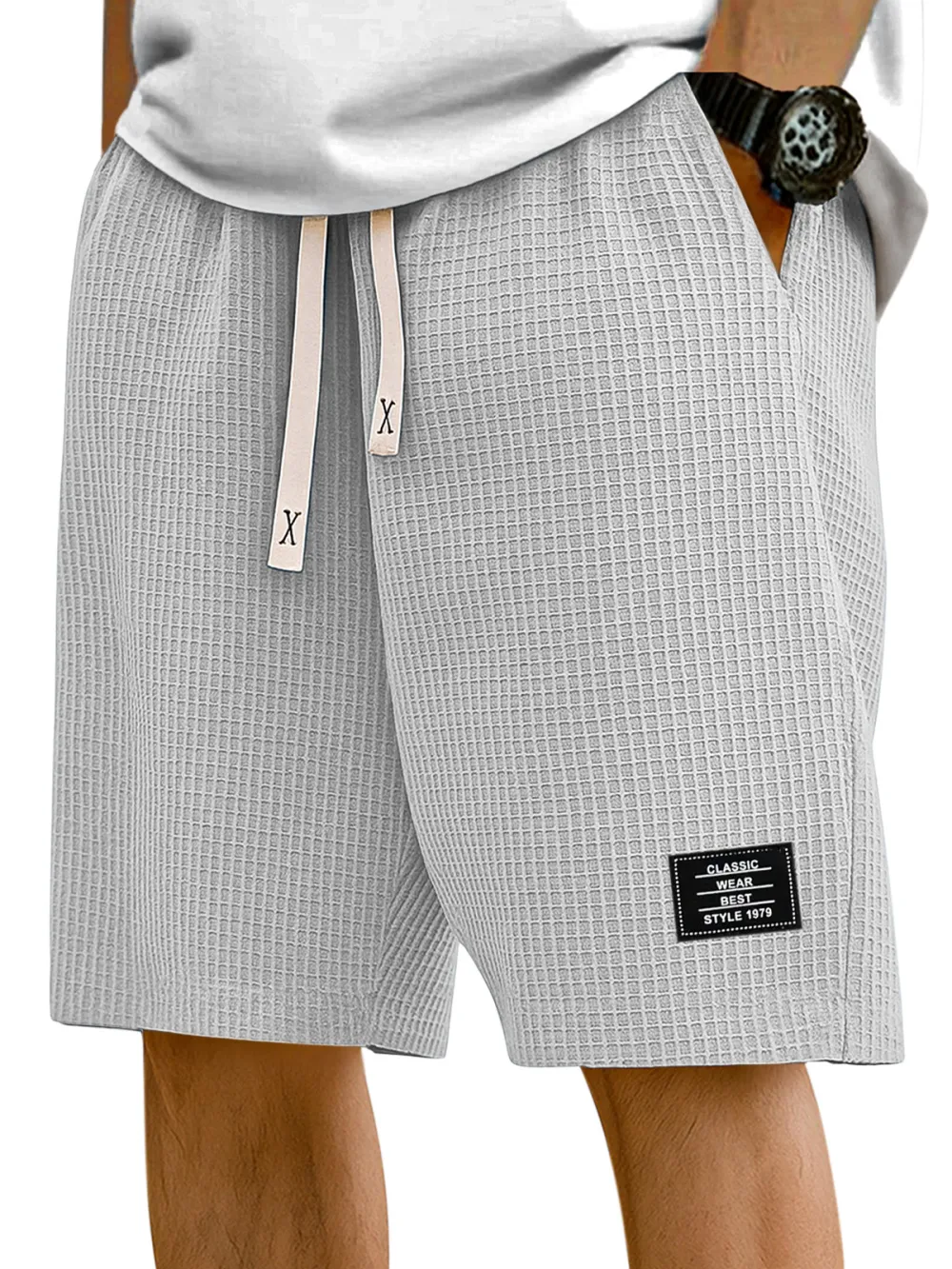 Textured Knit Casual Shorts