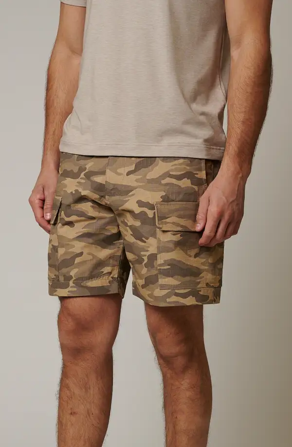 Men's Camouflage Ripstop Cargo Pocket Shorts