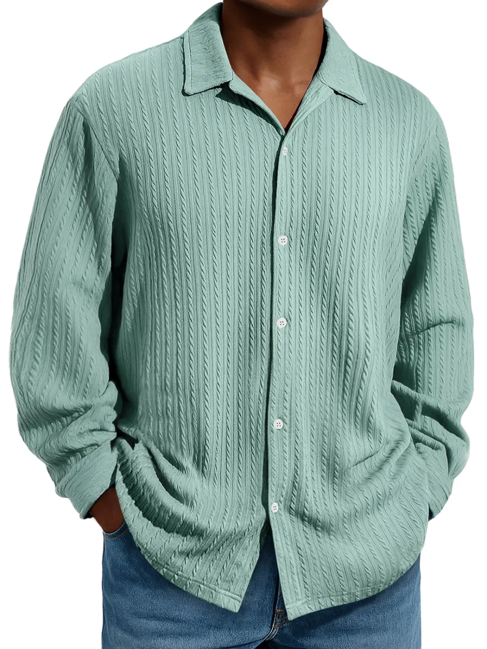 Jacquard Long Sleeve Shirt