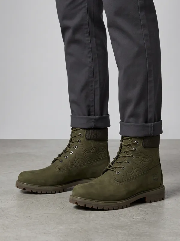Unisex Outdoor Lover Topographic Print Work Boots