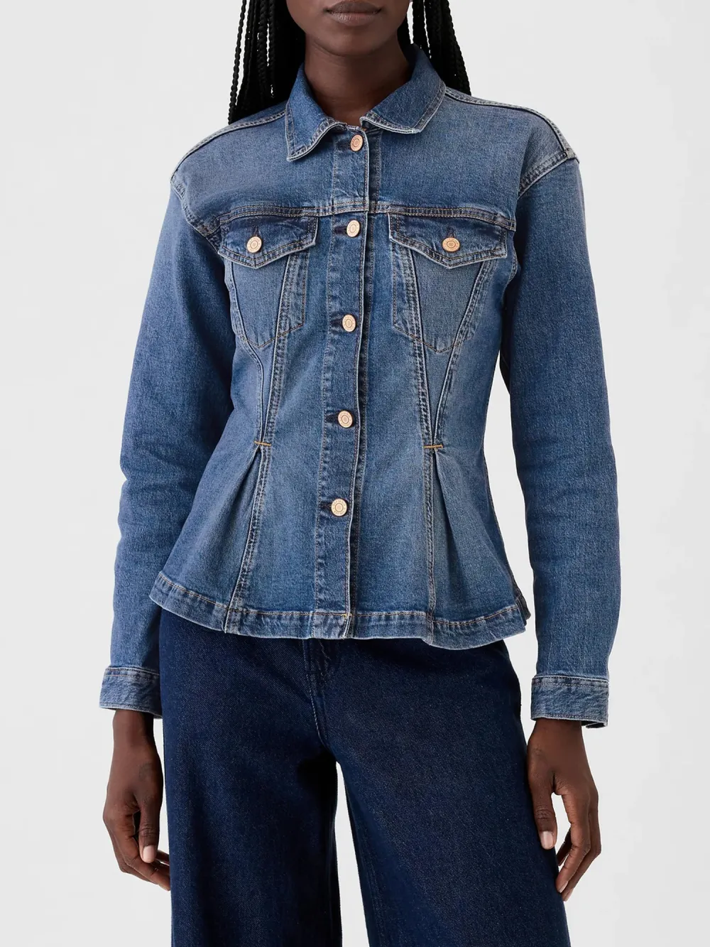 Pleated Button Jacket